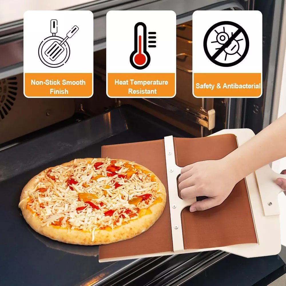 Wooden Pizza Peel with 14x16in Surface and 10in Handle
