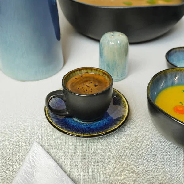 Blue Wave Dining Set 38-Piece, Tableware for Six