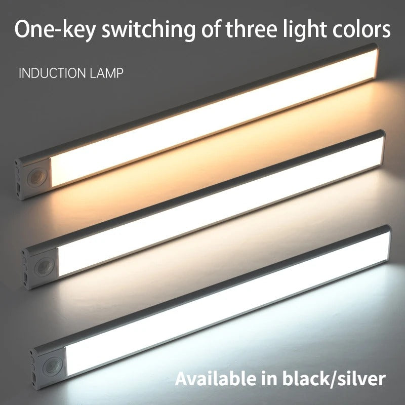 Rechargeable Motion Sensor Cabinet Light with Adjustable Color Temperature and Magnetic Mounting