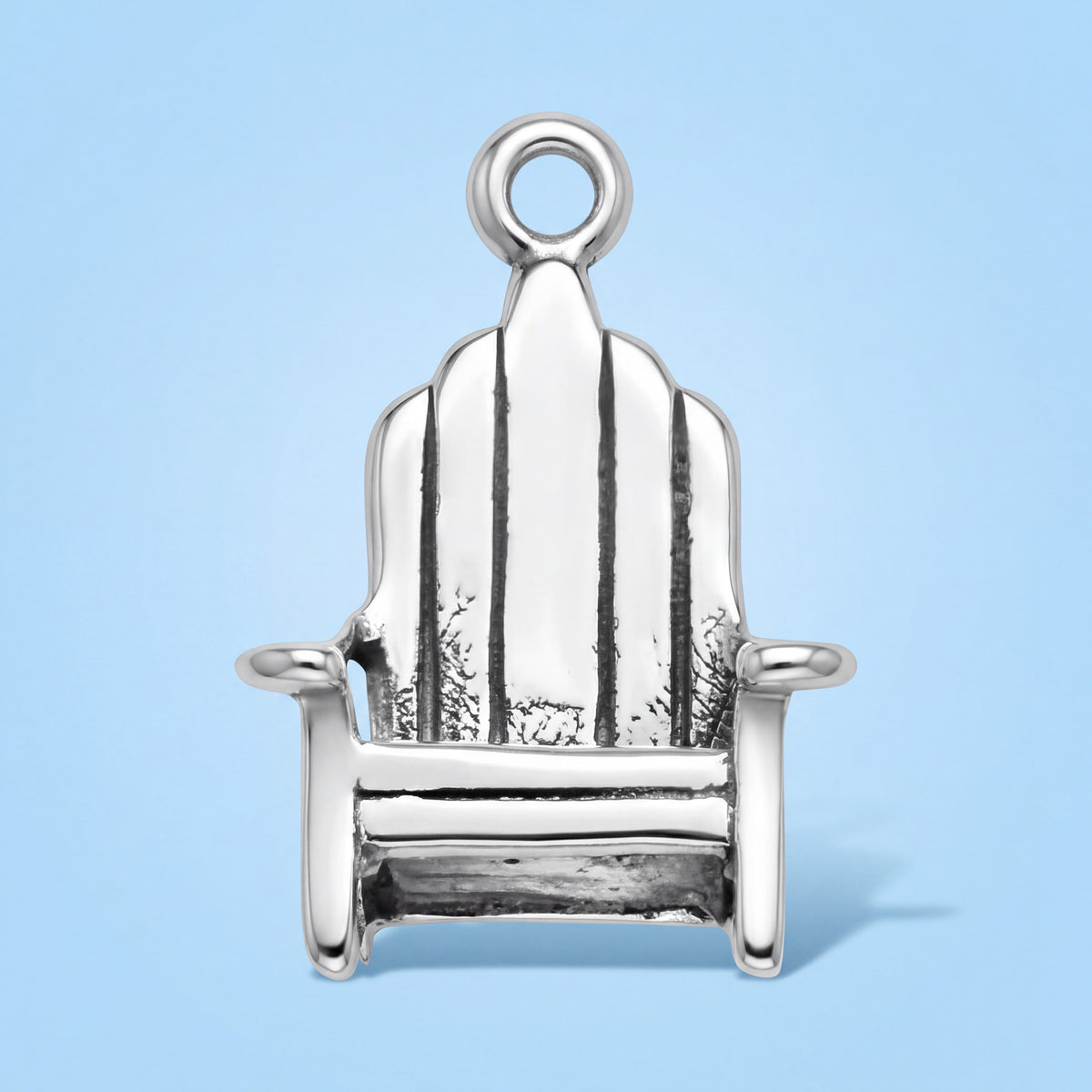 Sterling Silver Adirondack Chair Charm for Bracelets and Necklaces