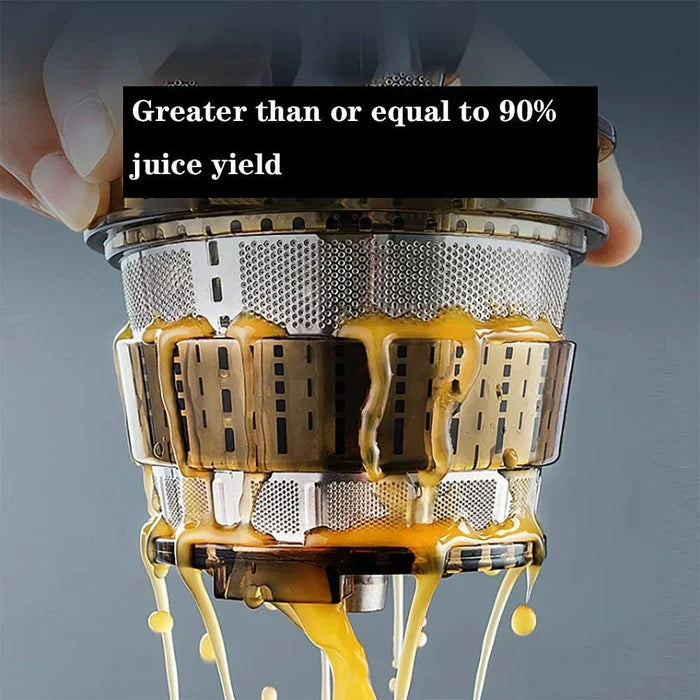 Screw Press Juicer with Wide Feed Chute and Integrated Filtration, DC Motor