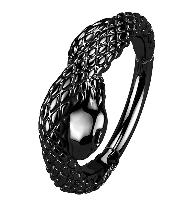 Black PVD snake hinged segment ring