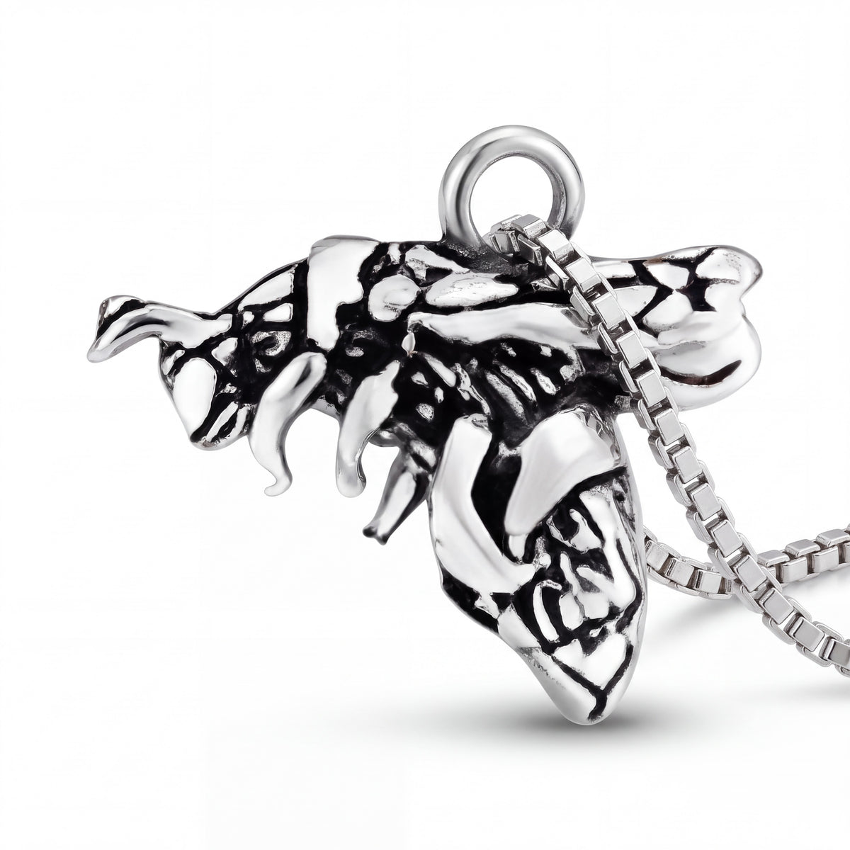 Sterling Silver Bee Charm with Detailed Wings for Bracelets and Necklaces
