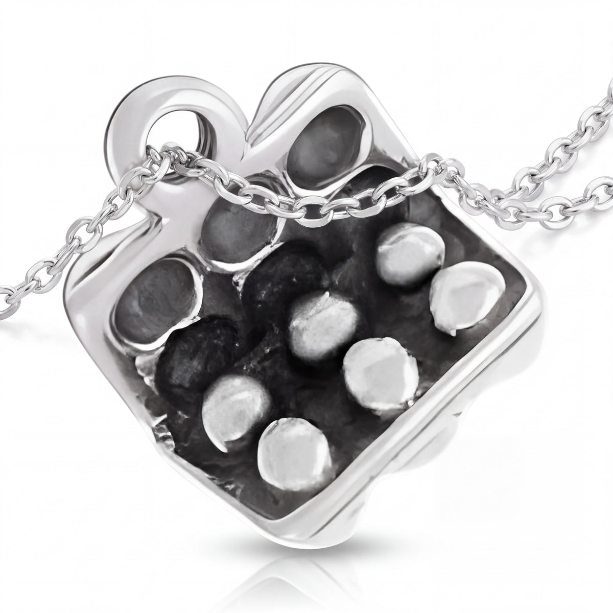 Sterling Silver Egg Carton Charm for Bracelets and Necklaces