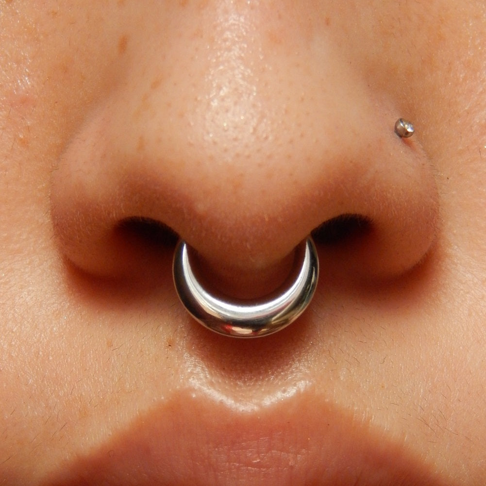 Stainless Steel Hinged Segment Septum Ring with Seamless Design