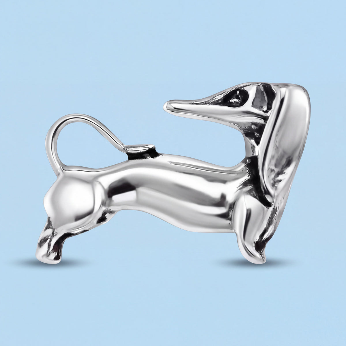 Sterling Silver Dachshund Charm for Bracelets and Necklaces