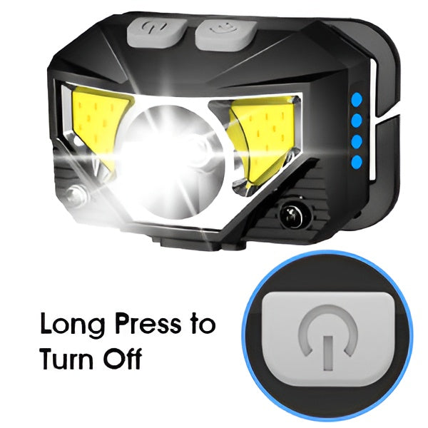 Motion Sensor Headlamp with 1200 Lumens and 10-Hour Runtime, 2-Pack