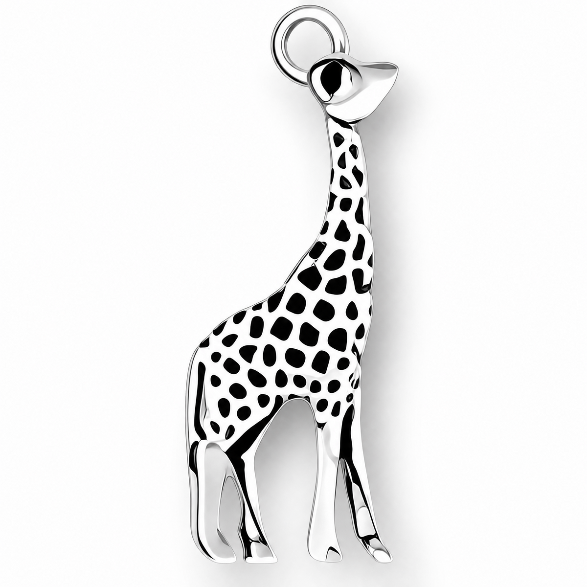 Sterling Silver Giraffe Charm for Bracelets and Necklaces