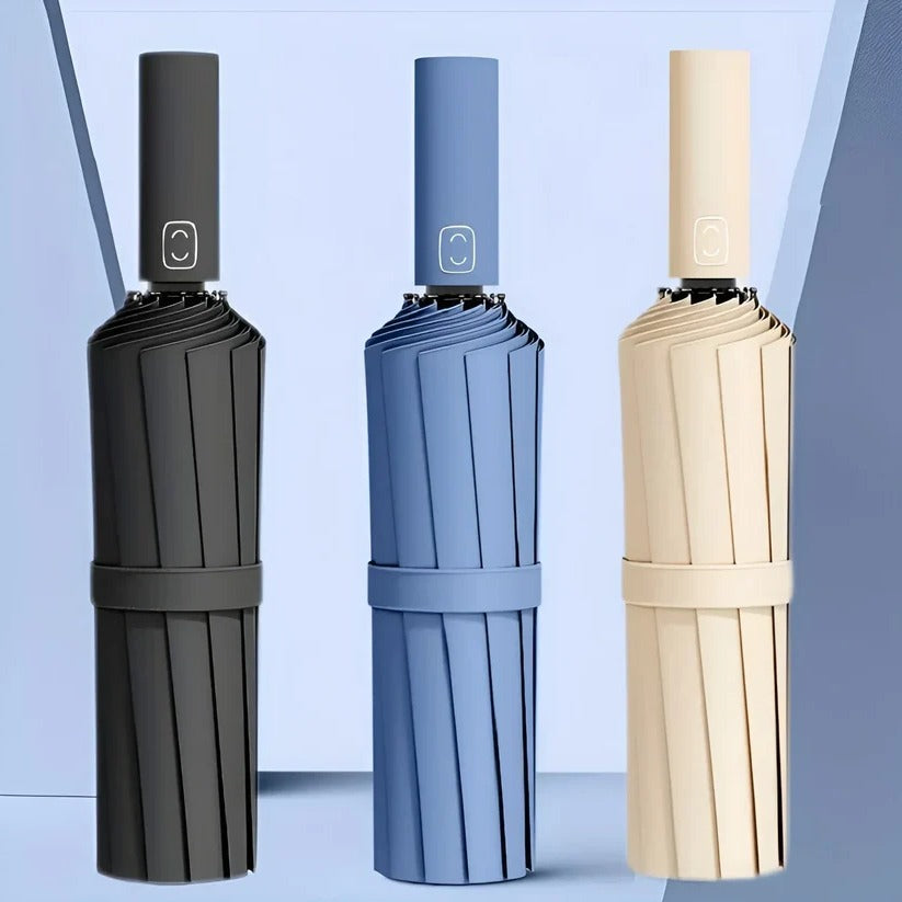 Compact Umbrella with Reinforced Frame and UV-Blocking Canopy