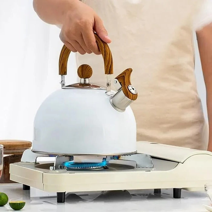 Stovetop Kettle with Automatic Whistle Alert and Insulated Handle, Multi-Cooktop Compatible