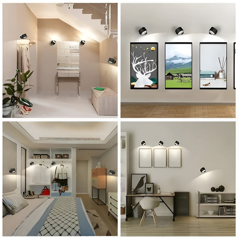 Directional Wall Light with Magnetic Ball Joint and Three Color Modes