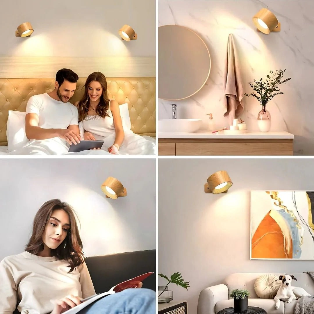 Directional Wall Light with Magnetic Ball Joint and Three Color Modes