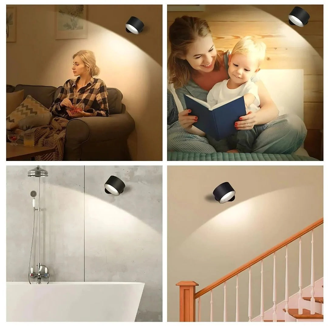 Directional Wall Light with Magnetic Ball Joint and Three Color Modes