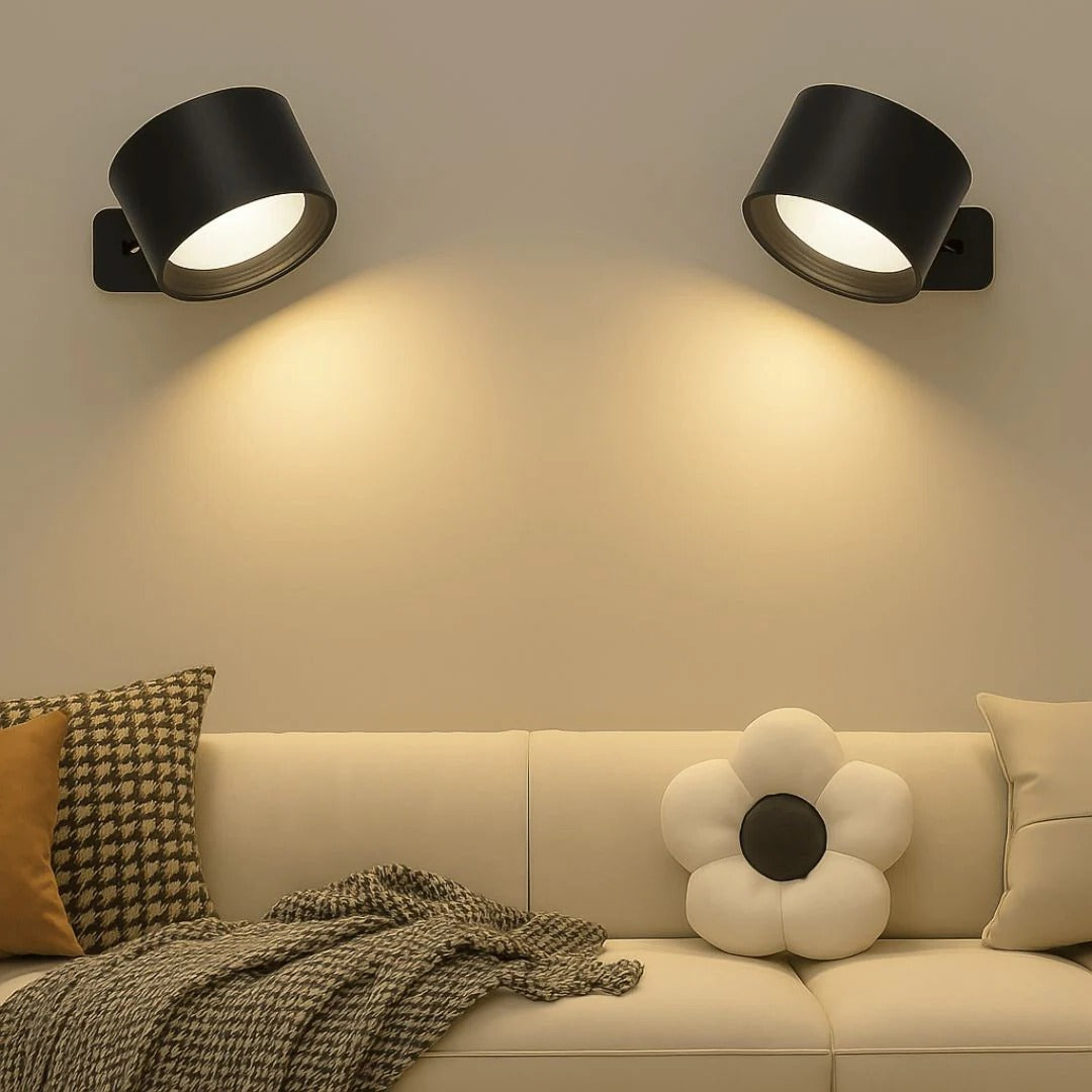 Directional Wall Light with Magnetic Ball Joint and Three Color Modes