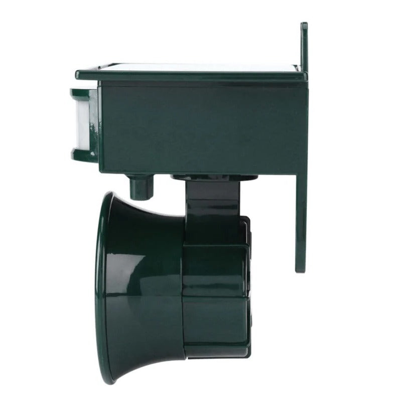 Motion-Activated Bird Deterrent with Solar Panel and Adjustable Sound Frequency