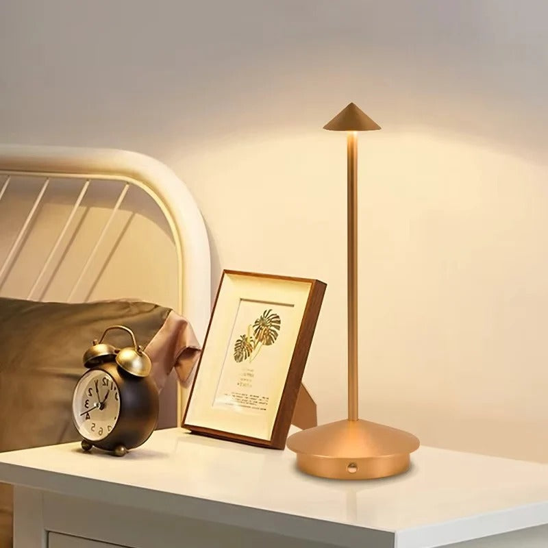 Touch Control LED Desk Lamp with Three Color Temperatures and Rechargeable Battery