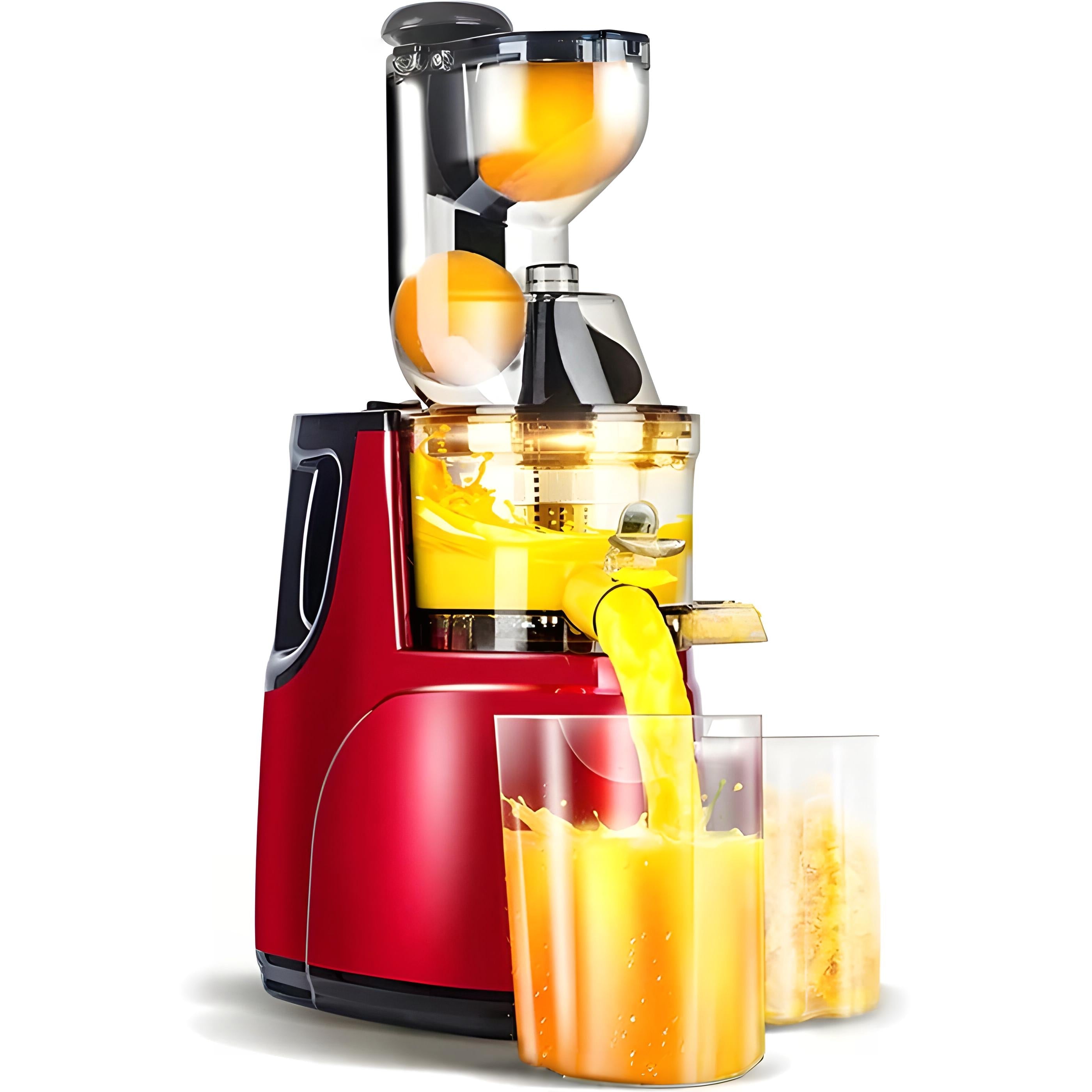 Screw Press Juicer with Wide Feed Chute and Integrated Filtration, DC Motor