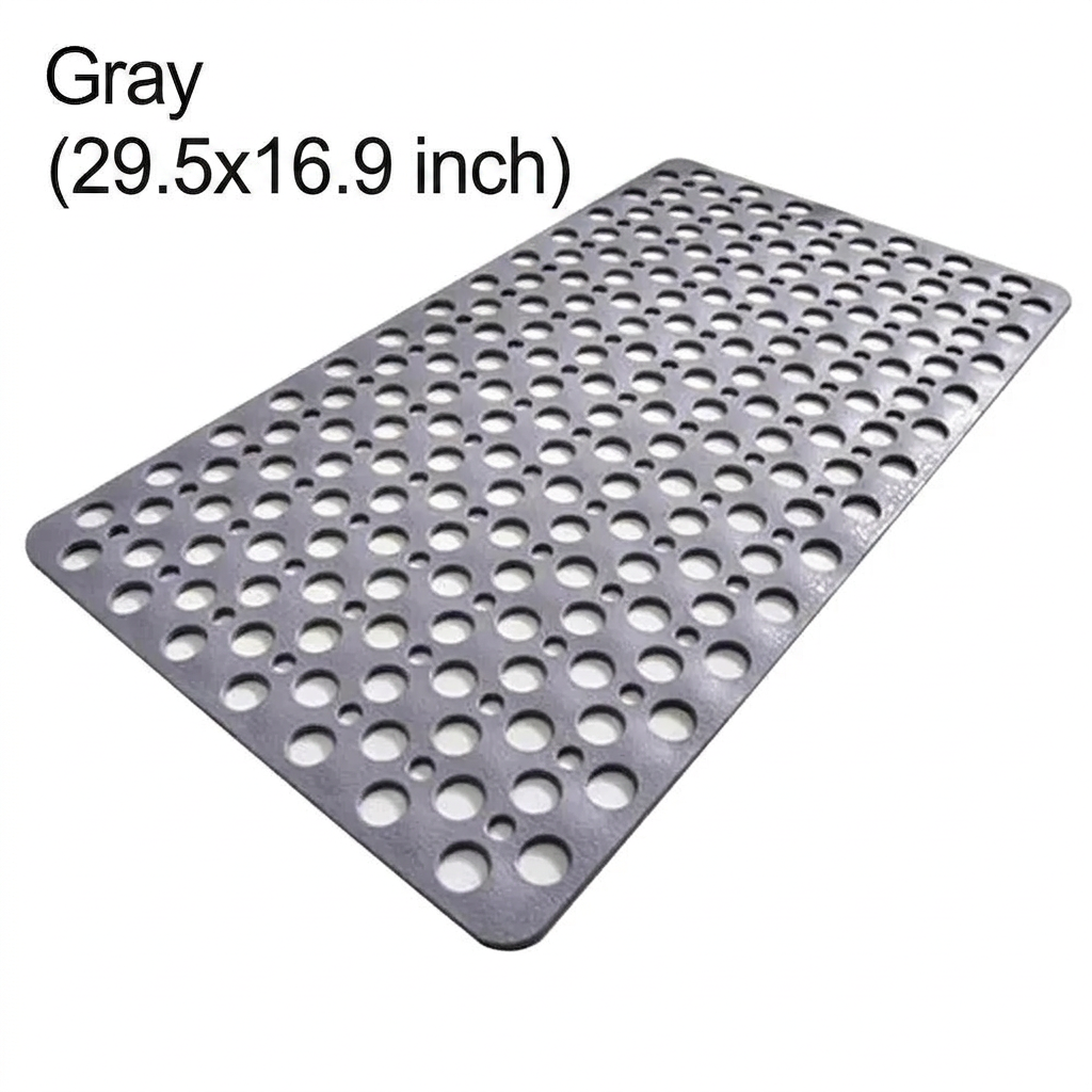 Non-Slip Shower Mat with Textured Surface and Perforated Drainage, Foldable