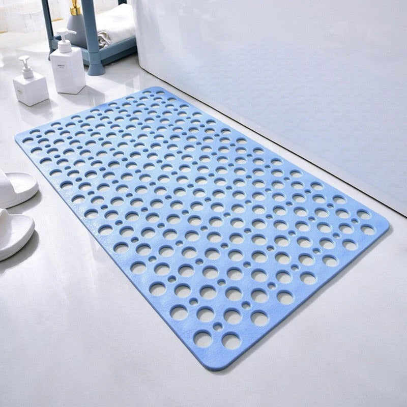 Non-Slip Shower Mat with Textured Surface and Perforated Drainage, Foldable