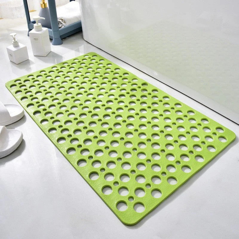 Non-Slip Shower Mat with Textured Surface and Perforated Drainage, Foldable