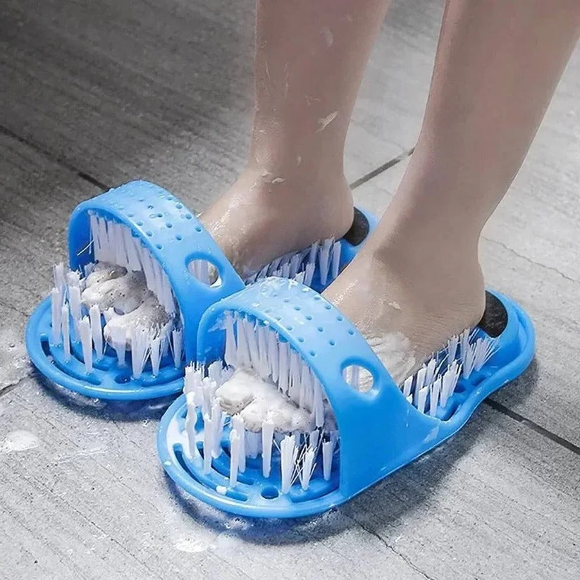 Shower Foot Scrubber with Non-Slip Base and Full-Foot Bristle Coverage