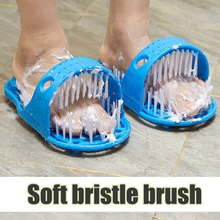 Shower Foot Scrubber with Non-Slip Base and Full-Foot Bristle Coverage