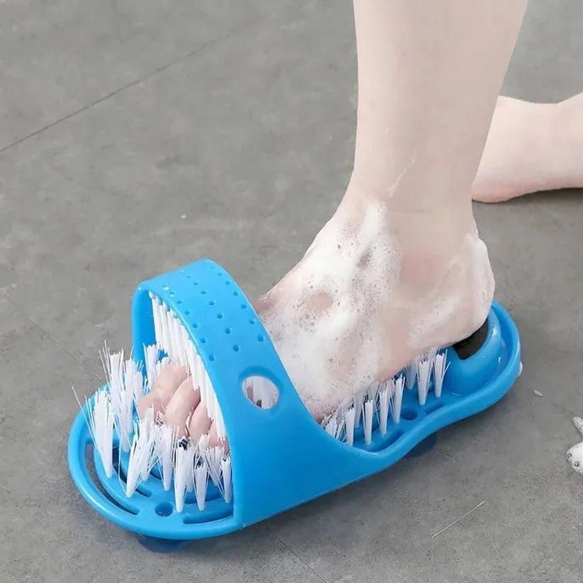 Shower Foot Scrubber with Non-Slip Base and Full-Foot Bristle Coverage