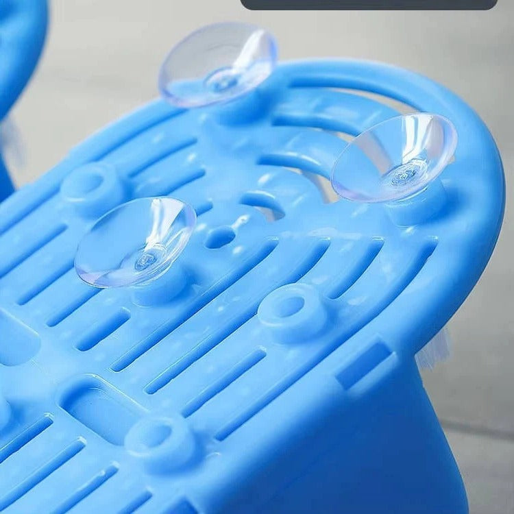 Shower Foot Scrubber with Non-Slip Base and Full-Foot Bristle Coverage