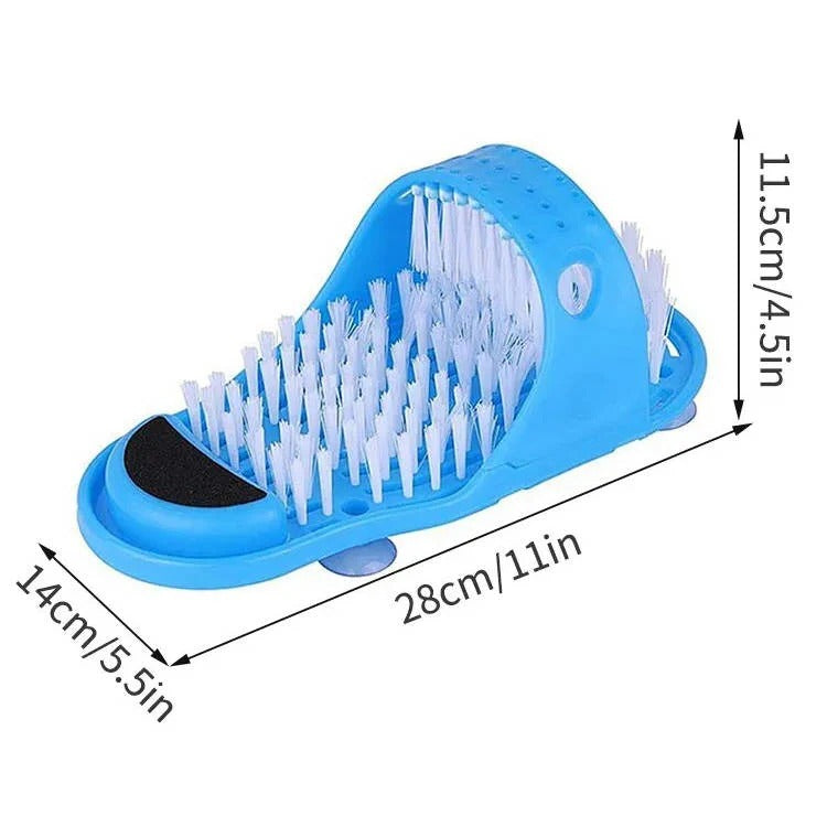 Shower Foot Scrubber with Non-Slip Base and Full-Foot Bristle Coverage