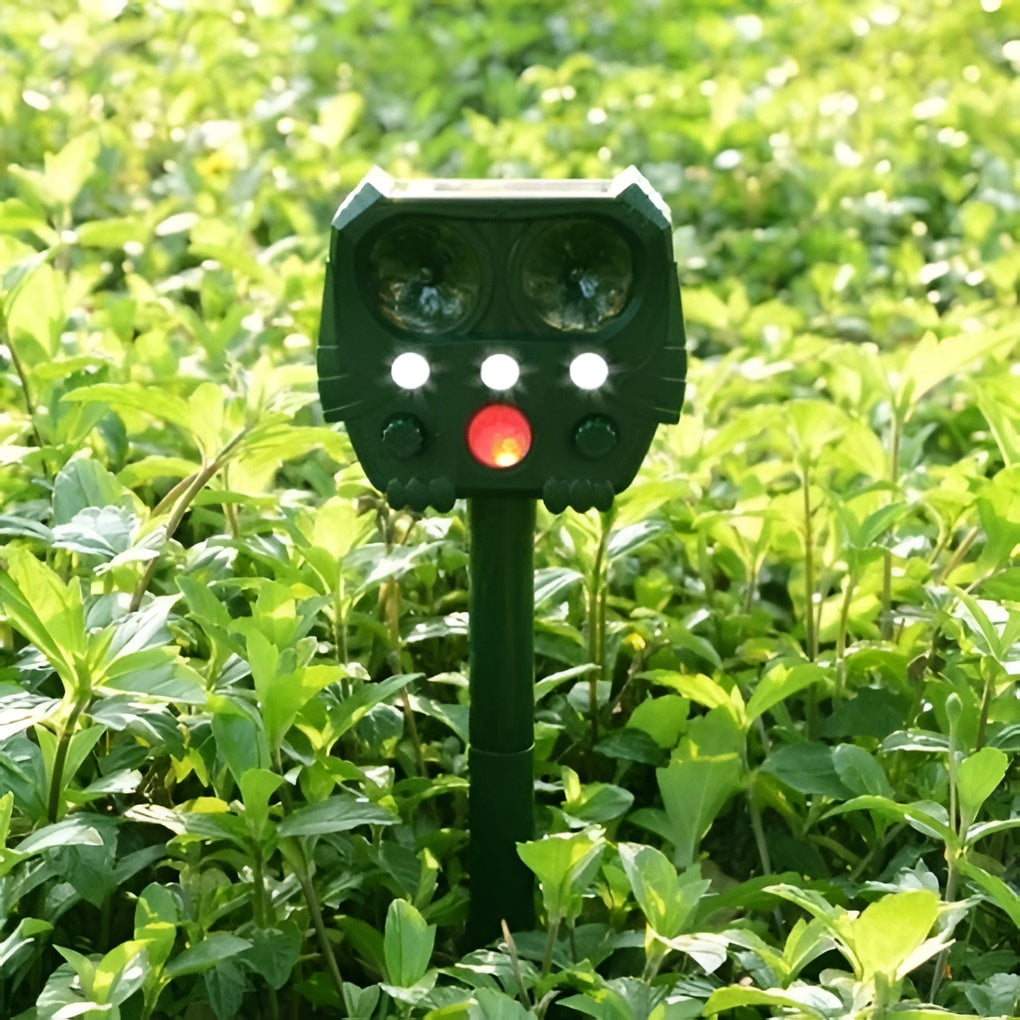 Motion-Activated Ultrasonic Snake Repeller with Solar Power and USB Charging