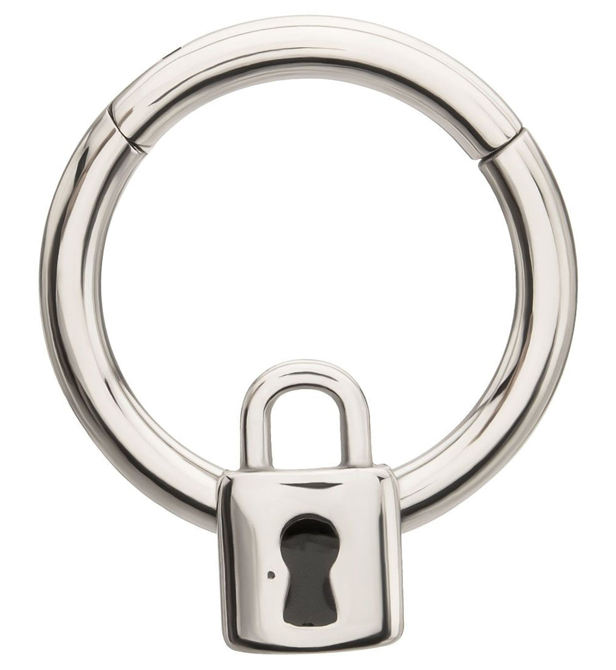 Lock Stainless Steel Hinged Segment Ring by Urban Body Jewelry