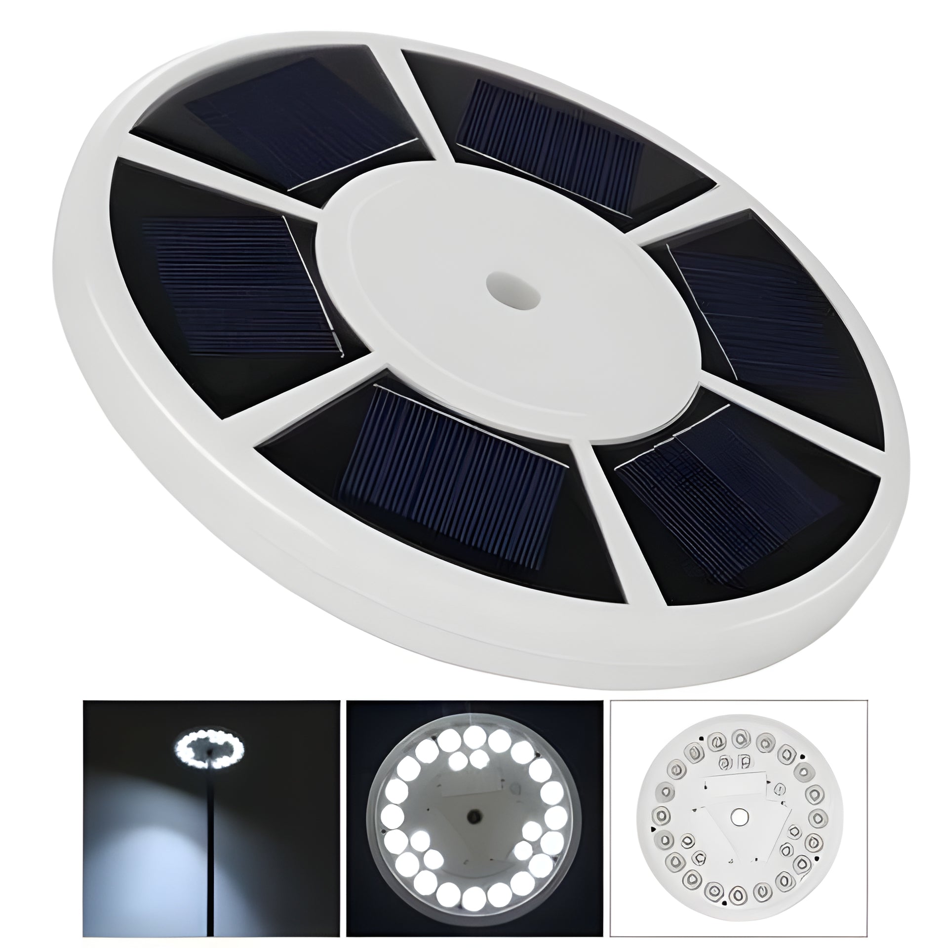 Solar Flagpole Light with 26 LED Panel and Automatic Dusk Activation, 12 Hour Runtime