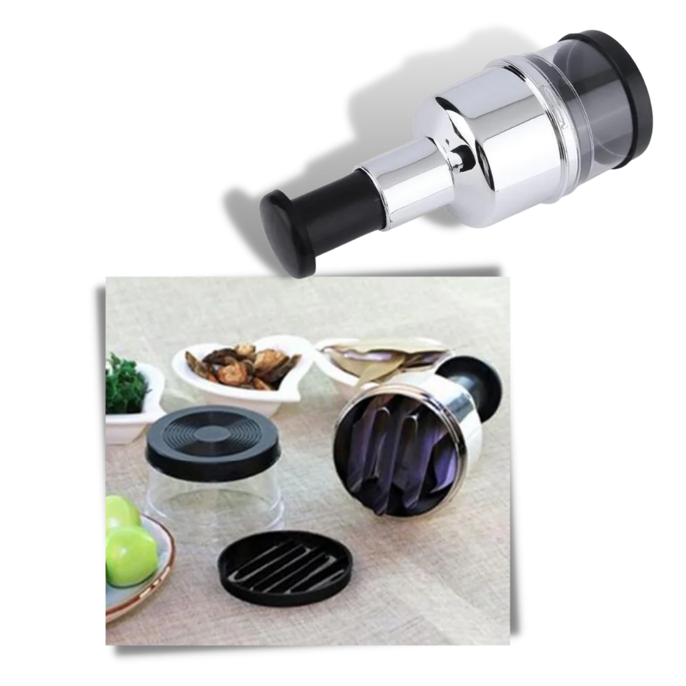 Manual Vegetable Chopper with Stainless Steel Blades and PP Plastic Housing