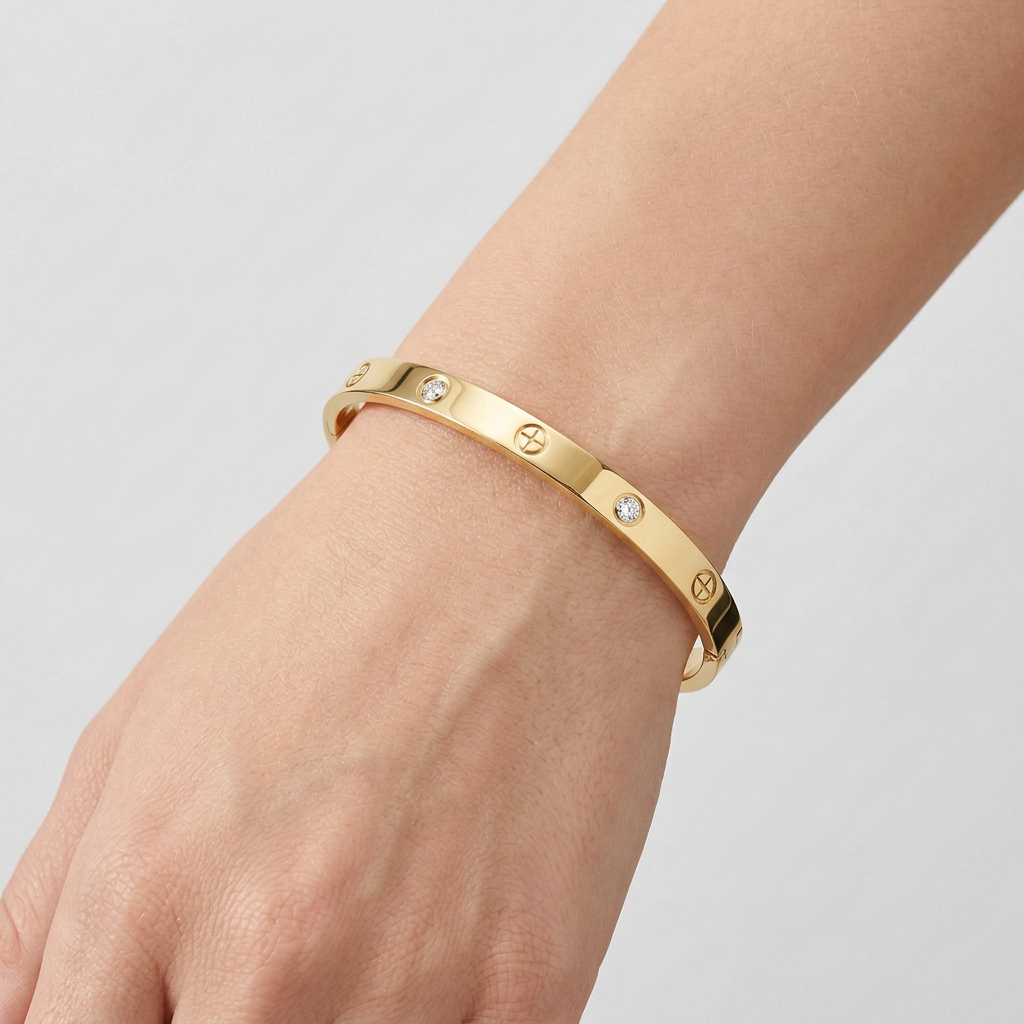 Glossy Rounded Bangle Bracelet for Everyday Wear and Stacking