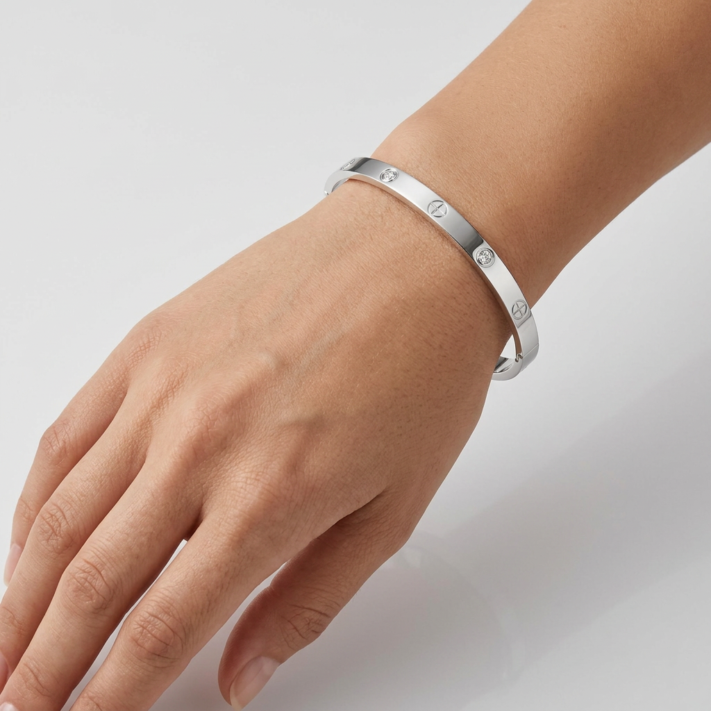 Glossy Rounded Bangle Bracelet for Everyday Wear and Stacking