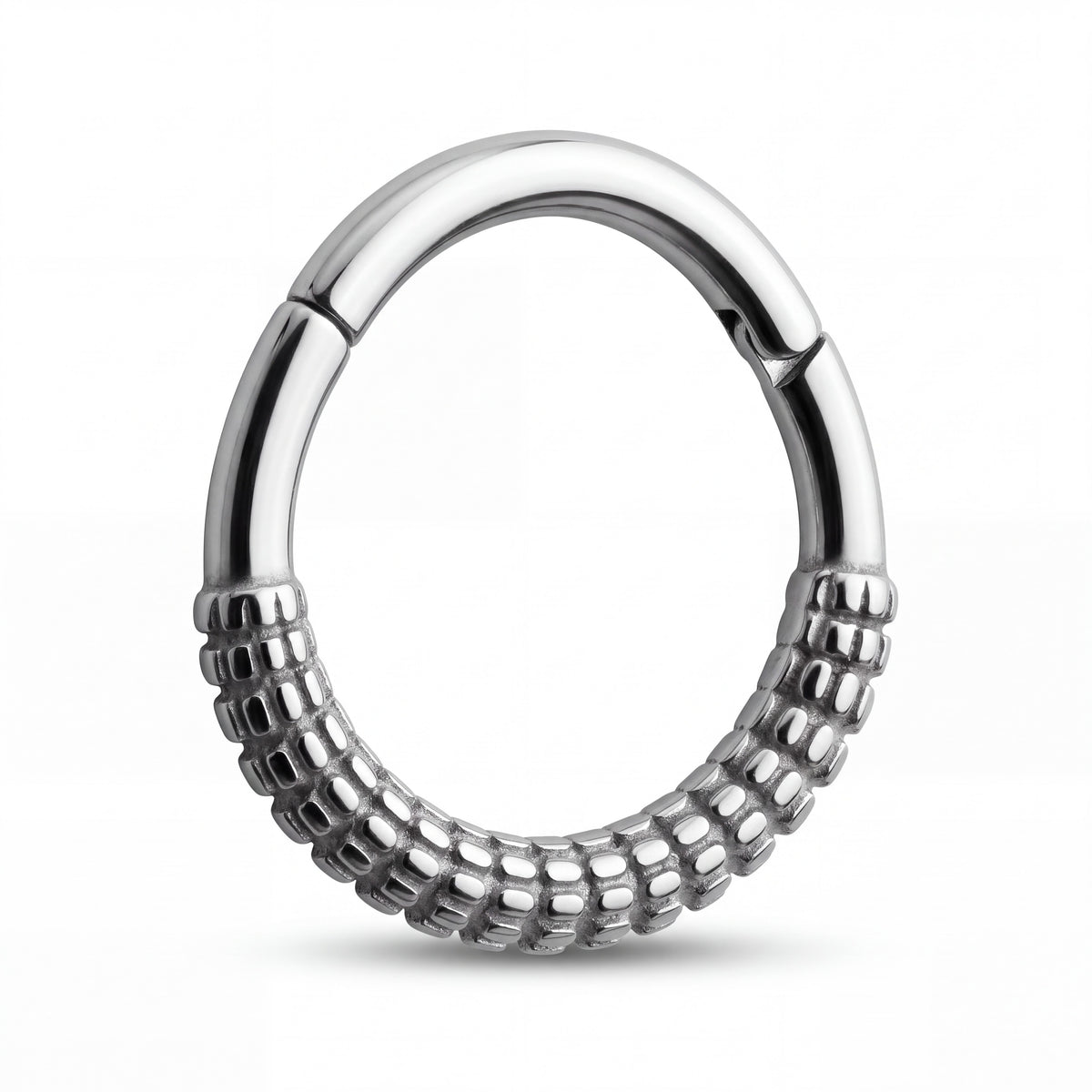 Hinged Segment Ring 16G Stainless Steel for Septum and Cartilage Piercings