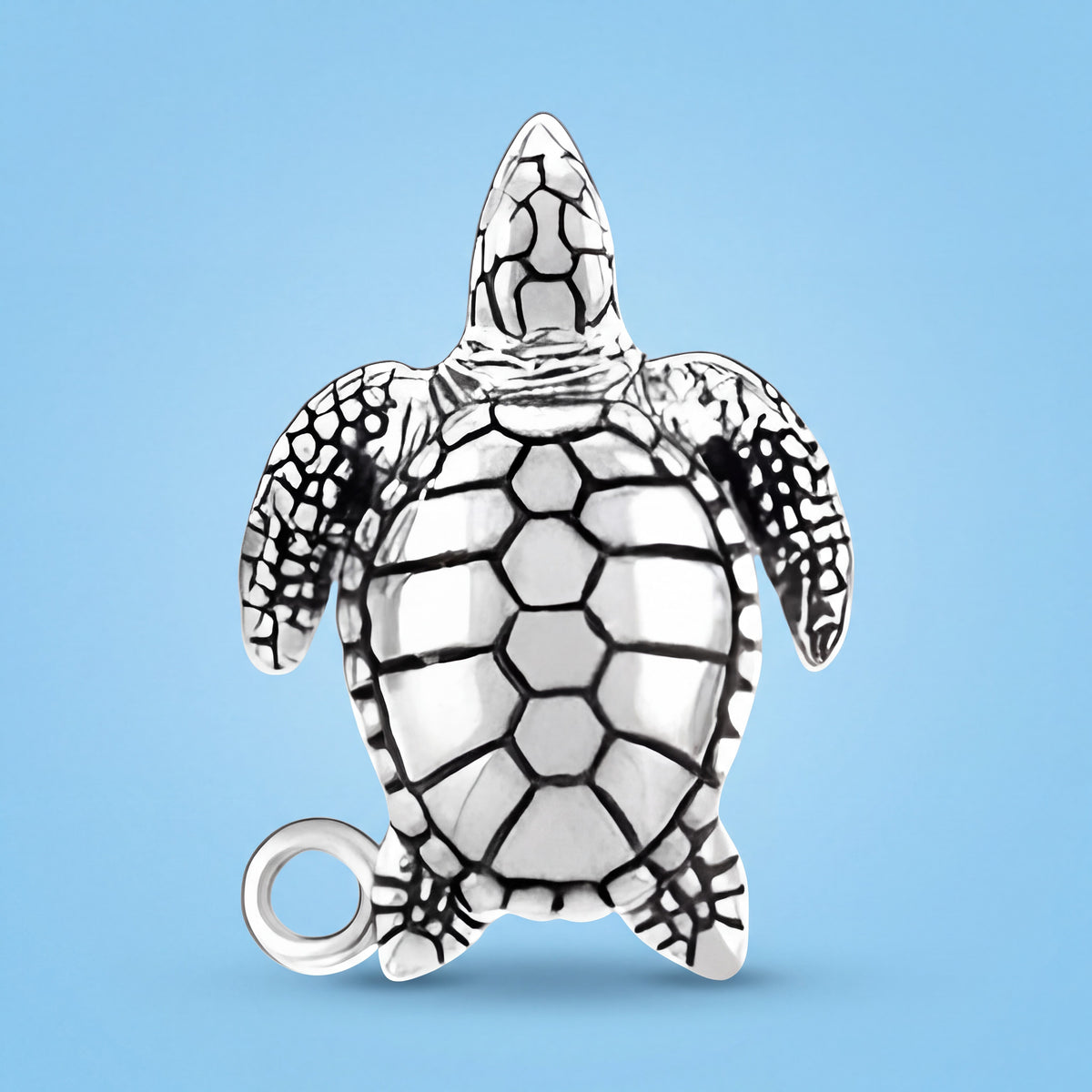 Sterling Silver Sea Turtle Charm with Jump Ring