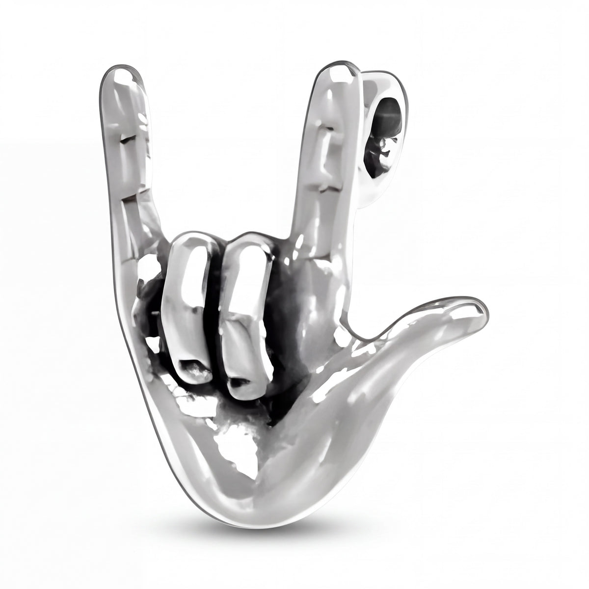 Sterling Silver Sign Language Hand Charm