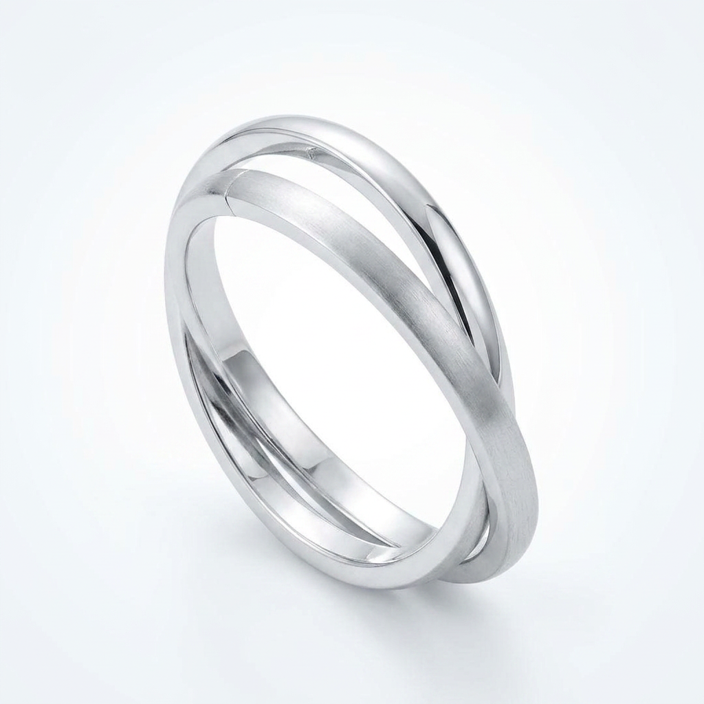 Rotating Band Ring with Interlocking Segments for Daily Wear