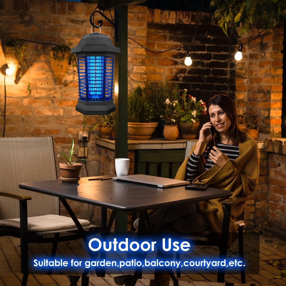 UV Insect Eliminator with Electric Grid and 13W UVA Bulb
